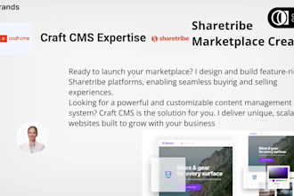 design with craft cms, sharetribe, buddypress websites and duplicate webflow