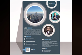 design a professional flyer or brochure for your business