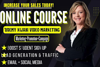 advertise thinkific kajabi online course promotion, udemy course promotion sales