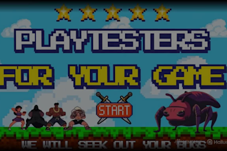 find many to playtest and give feedback on your game