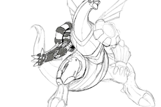 draw your pokemon in robot versions with background