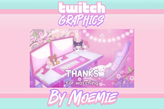 do a cute animated overlay for your vtuber stream on twitch
