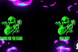 design animated alerts from your logo for twitch, facebook, kick, youtube gaming