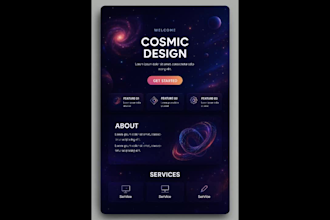 design a modern and professional single page website