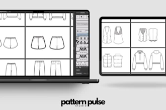 provide bundle 100 plus vector essential flats technical drawings