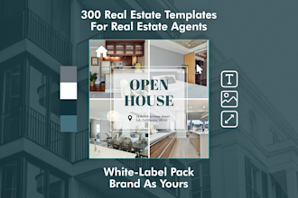 do 300 real estate templates for your social media