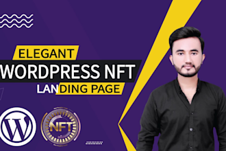 develop elegant elementor nft landing page