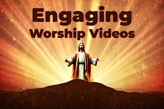 make inspirational worship video for christian church event