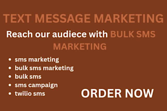send bulk sms marketing campiagn using twilio and other platform