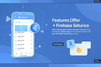 develop a flutter app with firebase backend and clean UI