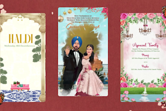 design indian wedding invitation video