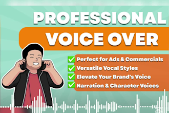 record a filipino and english announcer voiceover
