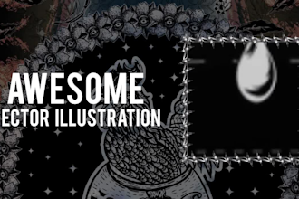 draw a digital traditional illustration, tattoo design