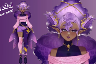 design and rig live 2d vtuber model 2dvtuber model vtuber commission 2d anime
