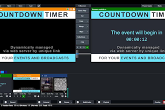 countdown timer for your live streaming vmix, obs