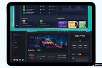 do sass dashboard ui ux, admin panel, landing page ui design