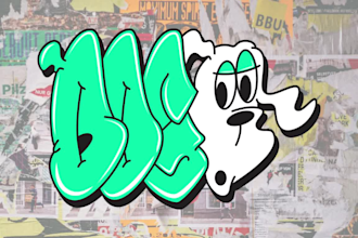 create a custom font in throwie graffiti style