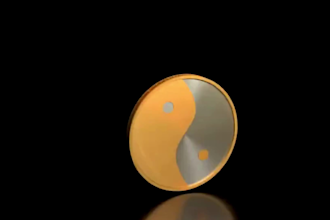 design realistic  3d crypto coin nft token spinning coin animation meme coin