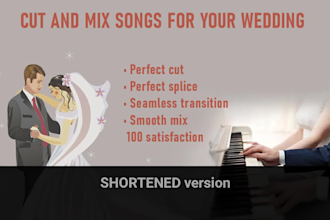 cut and mix songs for your wedding or ceremony