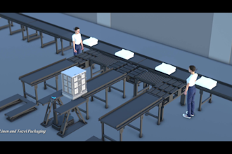 do 1 mintue 3d indutrial mechanical animation