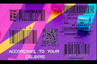 design barcode and custom qr code labels or isbn in 1 hour