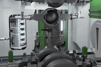 create 3d cad animation for industrial machinery cnc, manufacturing, engineering
