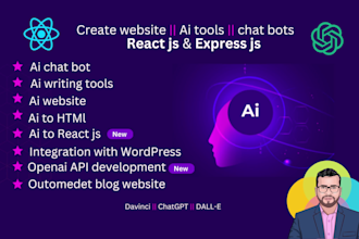 create custom openai chatbot,ai writing tool,ai website,chatgpt