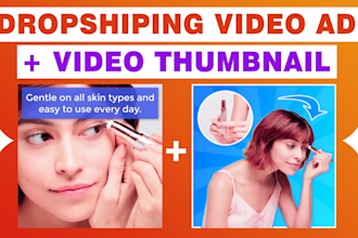 create dropshipping video ad and thumbnail