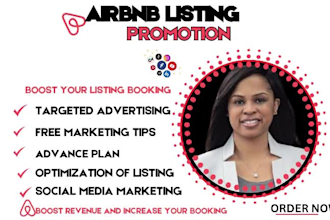 do airbnb listing,  airbnb  marketing, airbnb promotion ,vrbo