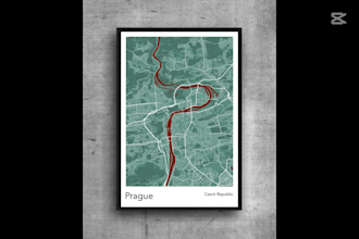 design a custom minimalist map, wall poster, any city