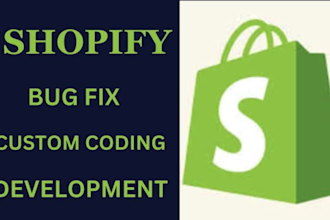 do shopify custom coding or bug fixing and customizations