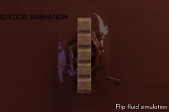 render high quality 3d food model and 3d food animation 3d product animation