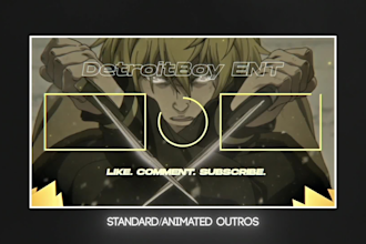 create an anime styled outro for your youtube