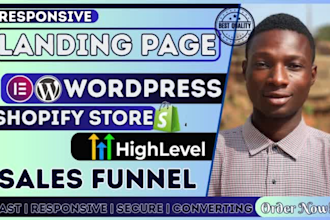 clone shopify landing page, design high converting responsive wordpress homepage