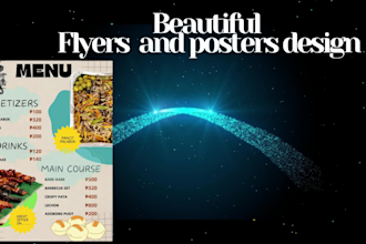 design beautiful flyer, brochure, poster and postcards  etc