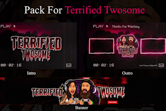 make a professional intro gaming, logo , outro, banner for youtube channel
