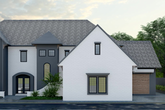 create revit 3d model, architectural 3d rendering and house exterior