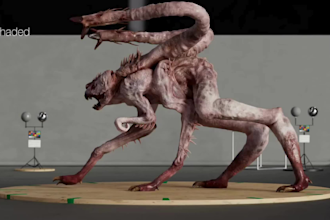 3d monsters, creatures, orca modeling, animal model, for printing game animation