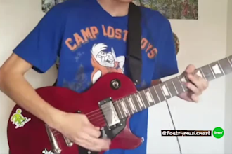 write a post hardcore or metal guitar riff for your song