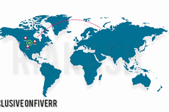 create map animation with text and icon