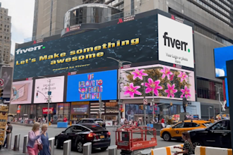 add your logo or content to this times square billboard, new york, in this video