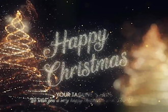 make awesome merry christmas, new year greetings video