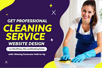 design cleaning service business website office cleaning website booking koala