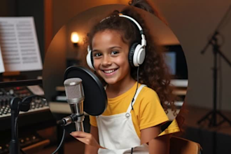 sing kids songs and nursery rhymes in a cute baby voice