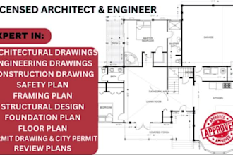 draw architectural barndominium engineering structure mep floor plan city permit
