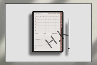 design hyperlinked digital planner for your etsy store