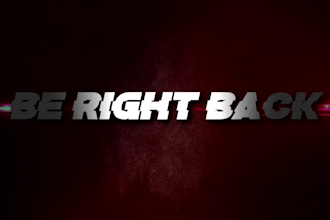 create awesome graphic overlay like brb, offline, starting, facecam