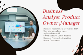 be your agile business analyst, product owner, and scrum