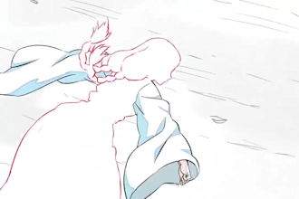 2d line art animation, pencil sketch, 2d traditional animation frame by frame