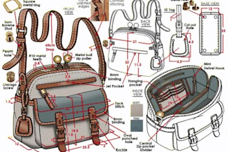design bag tech pack fashion tech handbag backpack, purse techpack sketch